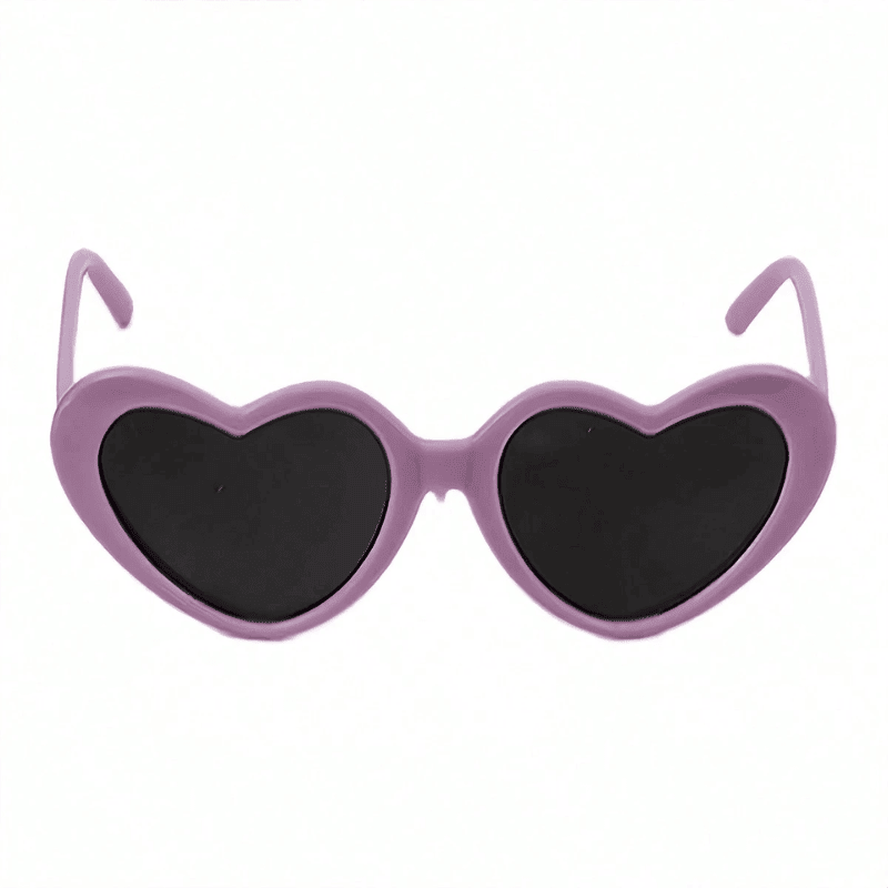 Pet Heart-Shaped Glasses – Multicolor Photo Prop Eyewear for Dogs & Cats