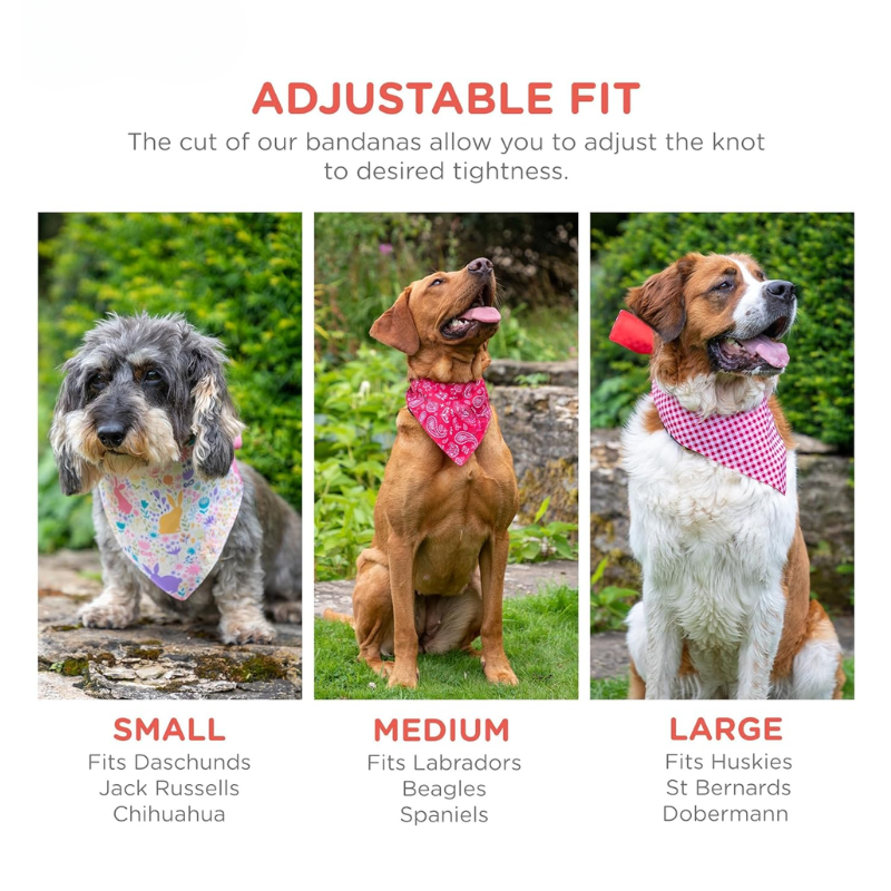 Dog's Double-Sided, Adjustable Scarf, Pet Scarves
