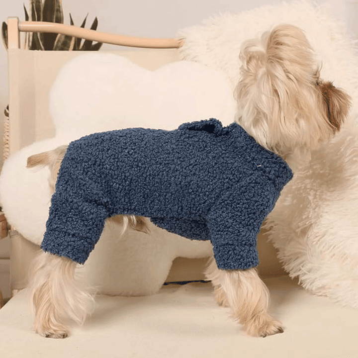 Snug Paws Fleece Jumpsuit Sweaters Stylish Warm Pet Apparel Winter Pet's Clothing