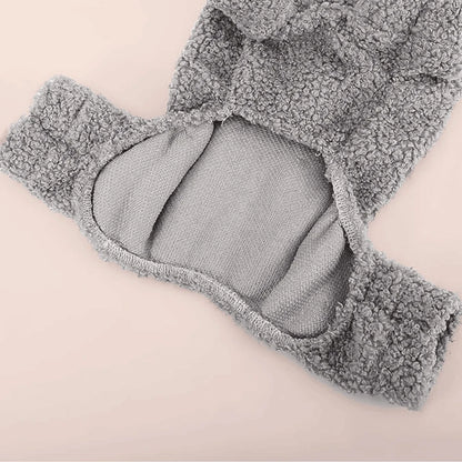 Snug Paws Fleece Jumpsuit Sweaters Stylish Warm Pet Apparel Winter Pet's Clothing