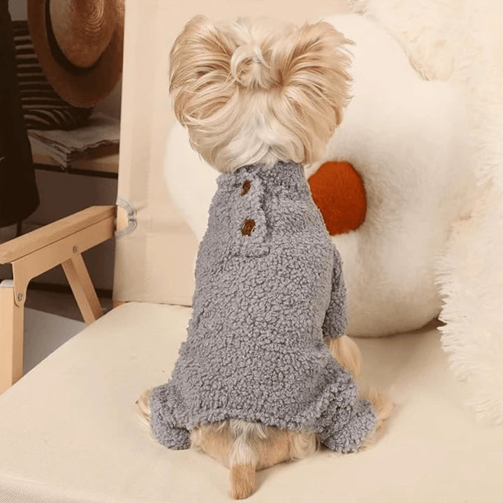 Snug Paws Fleece Jumpsuit Sweaters Stylish Warm Pet Apparel Winter Pet's Clothing