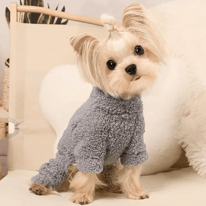 Snug Paws Fleece Jumpsuit Sweaters Stylish Warm Pet Apparel Winter Pet's Clothing