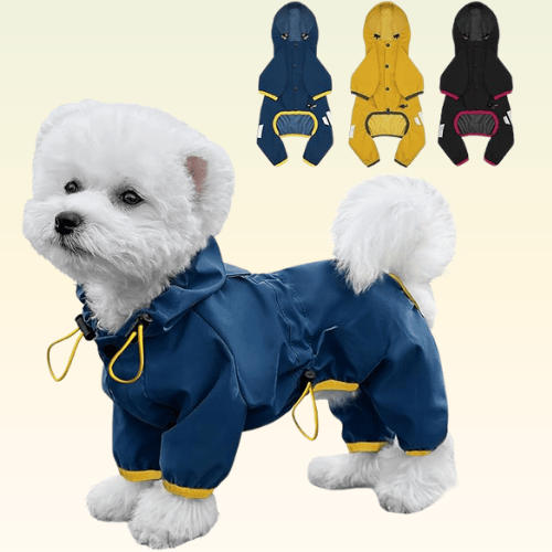 Cute Adorable Safe Reflective Trim Waterproof Raincoat Rainy Season Pet's Clothing