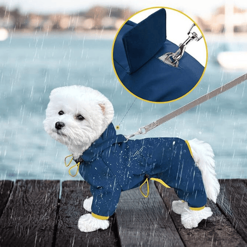 Cute Adorable Safe Reflective Trim Waterproof Raincoat Rainy Season Pet's Clothing