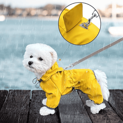 Cute Adorable Safe Reflective Trim Waterproof Raincoat Rainy Season Pet's Clothing