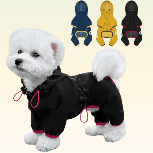 Cute Adorable Safe Reflective Trim Waterproof Raincoat Rainy Season Pet's Clothing