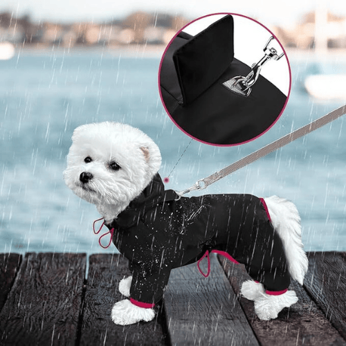 Cute Adorable Safe Reflective Trim Waterproof Raincoat Rainy Season Pet's Clothing