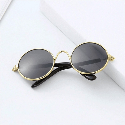 Pet Sunglasses for Small Dogs & Cats – Vintage Round Reflective Eyewear