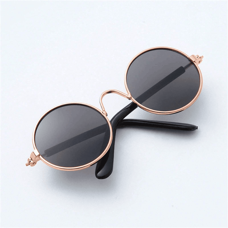 Pet Sunglasses for Small Dogs & Cats – Vintage Round Reflective Eyewear