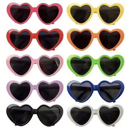 Pet Heart-Shaped Glasses – Multicolor Photo Prop Eyewear for Dogs & Cats
