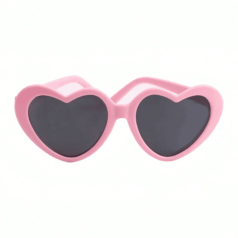 Pet Heart-Shaped Glasses – Multicolor Photo Prop Eyewear for Dogs & Cats
