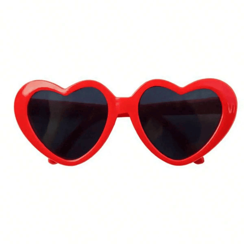 Pet Heart-Shaped Glasses – Multicolor Photo Prop Eyewear for Dogs & Cats