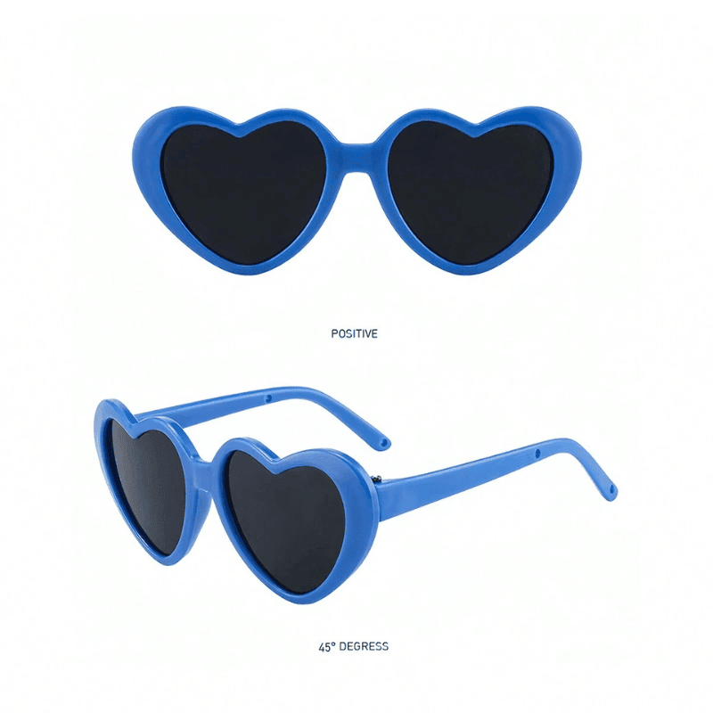 Pet Heart-Shaped Glasses – Multicolor Photo Prop Eyewear for Dogs & Cats