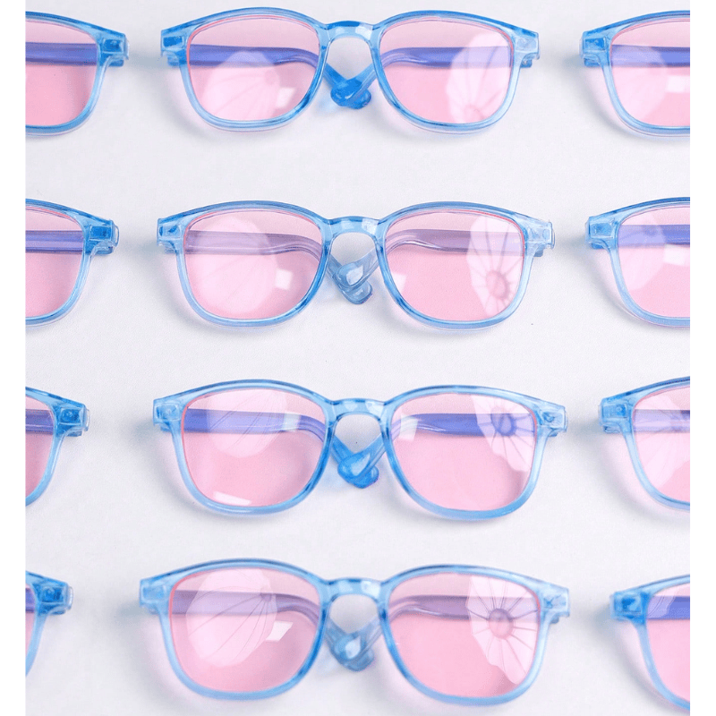 Pet Eyeglasses Decor – Blue Square-Round Frame for Dogs