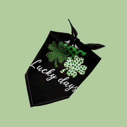 Pet's Scarves – Four-Leaf Clover Polyester Bandana for Dogs & Cats