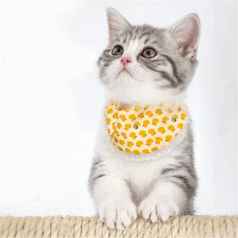 Pet Bandana Bib Scarf – Animal & Fruit Print for Dogs and Cats