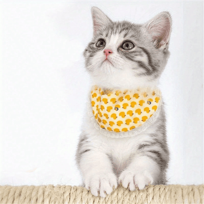 Pet Bandana Bib Scarf – Animal & Fruit Print for Dogs and Cats