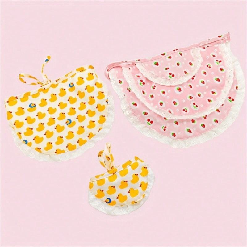 Pet Bandana Bib Scarf – Animal & Fruit Print for Dogs and Cats
