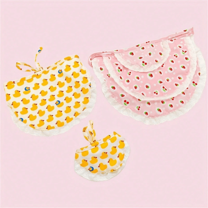 Pet Bandana Bib Scarf – Animal & Fruit Print for Dogs and Cats