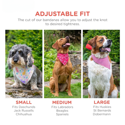 Dog's Double-Sided, Adjustable Scarf, Pet Scarves