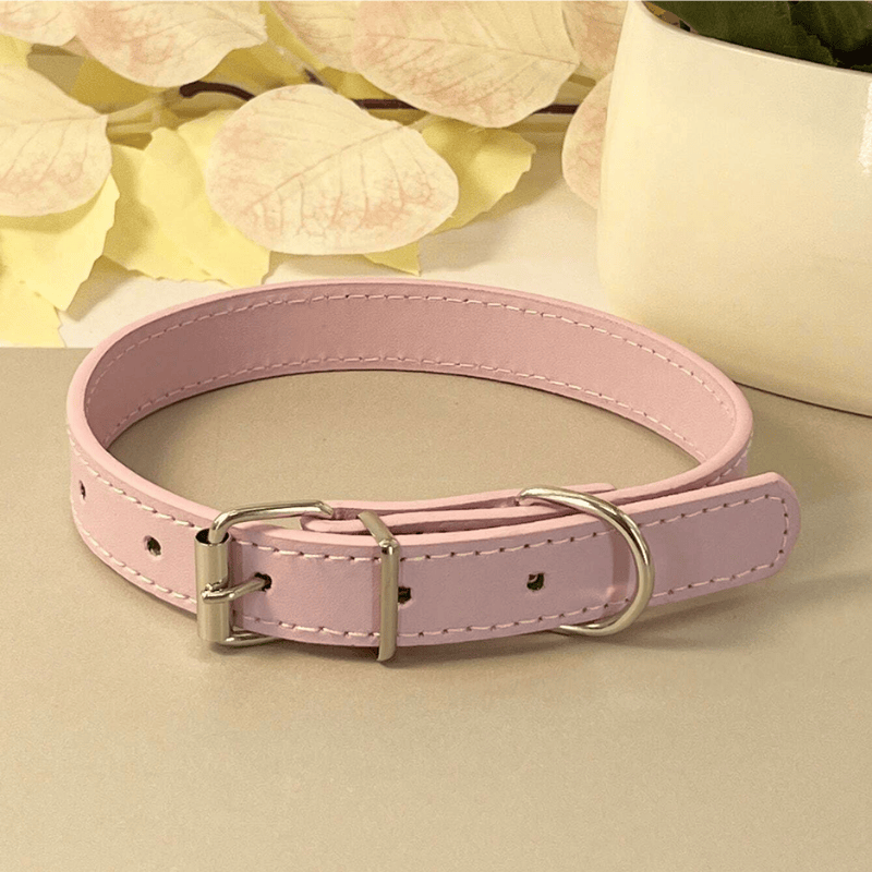 Punk Style PU Leather Dog Collar – Adjustable Multi-Color Pet Collar