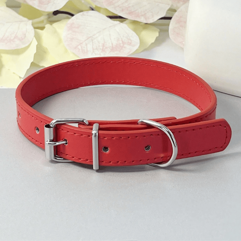 Punk Style PU Leather Dog Collar – Adjustable Multi-Color Pet Collar
