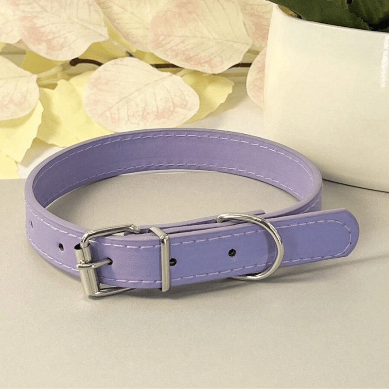 Punk Style PU Leather Dog Collar – Adjustable Multi-Color Pet Collar