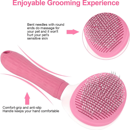 Self-Cleaning Slicker Brush for Dogs & Cats