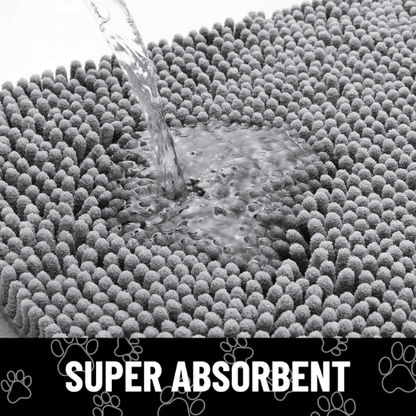 Chenille Dog Door Mat for Muddy Paws - Absorbent Dirt Trapper Indoor Entry Rug