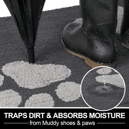 Large Dog Mat for Muddy Paws - Washable Inside Floor Doormat