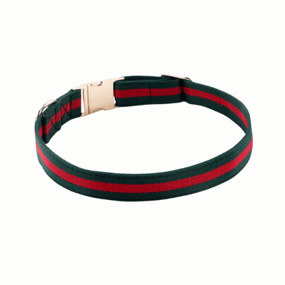 Premium Luxury Dog Collar - Soft Cotton-Nylon Webbing with Metal Buckle