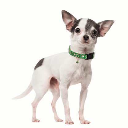 Green Christmas Cotton Dog Collar