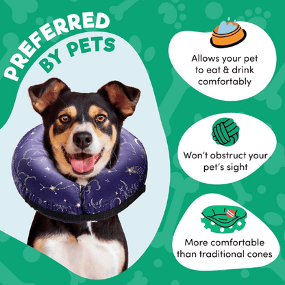 Inflatable Dog Cone Collar Alternative for Dogs & Cats - Constellation