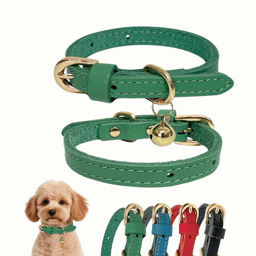 Soft Genuine Leather Dog Collar