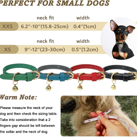 Soft Genuine Leather Dog Collar