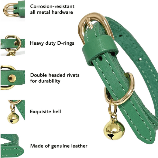 Soft Genuine Leather Dog Collar