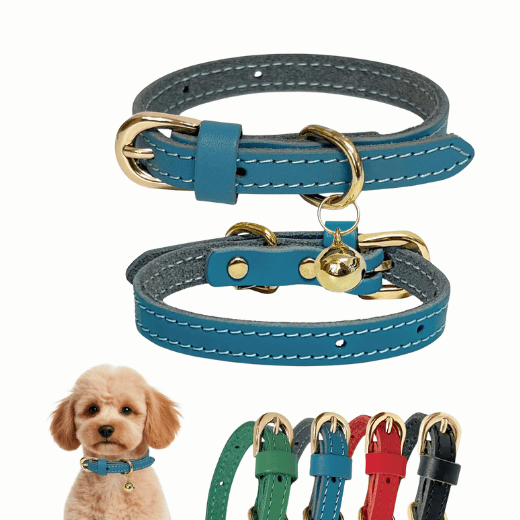 Soft Genuine Leather Dog Collar